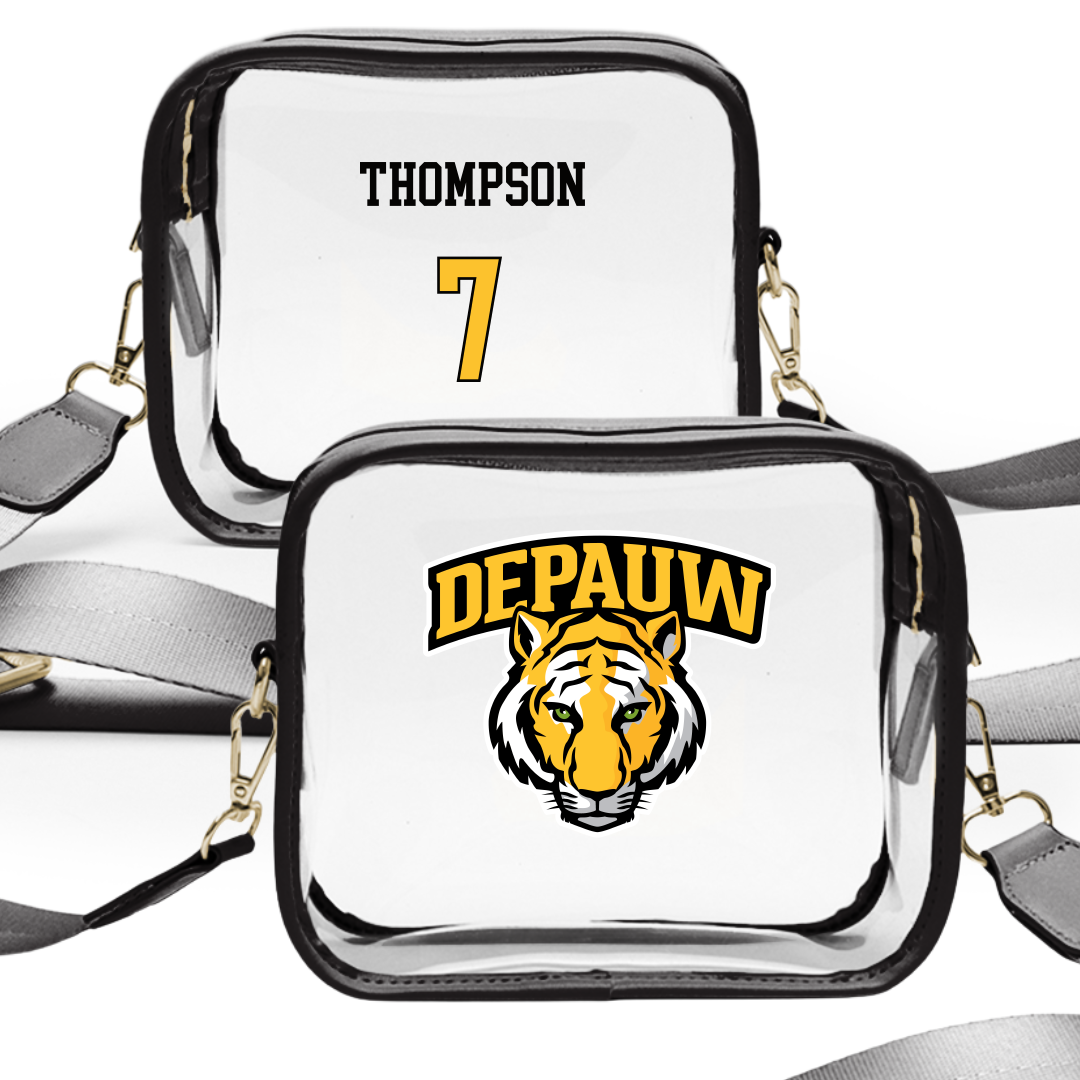 DePauw University Baseball Black Clear Stadium Bag - #7 Luke Thompson