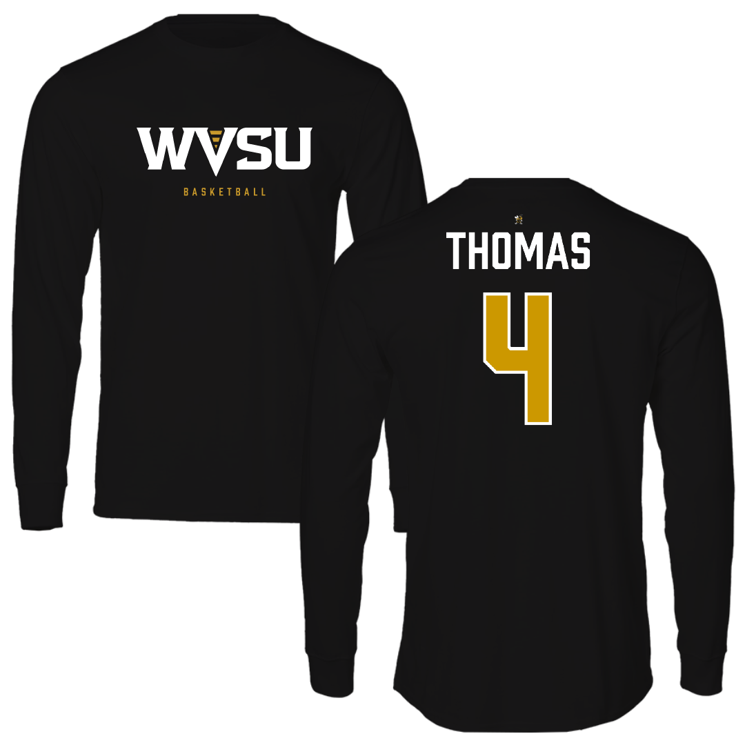 West Virginia State University Basketball (W) Black Long Sleeve - #4 Desire’e Thomas