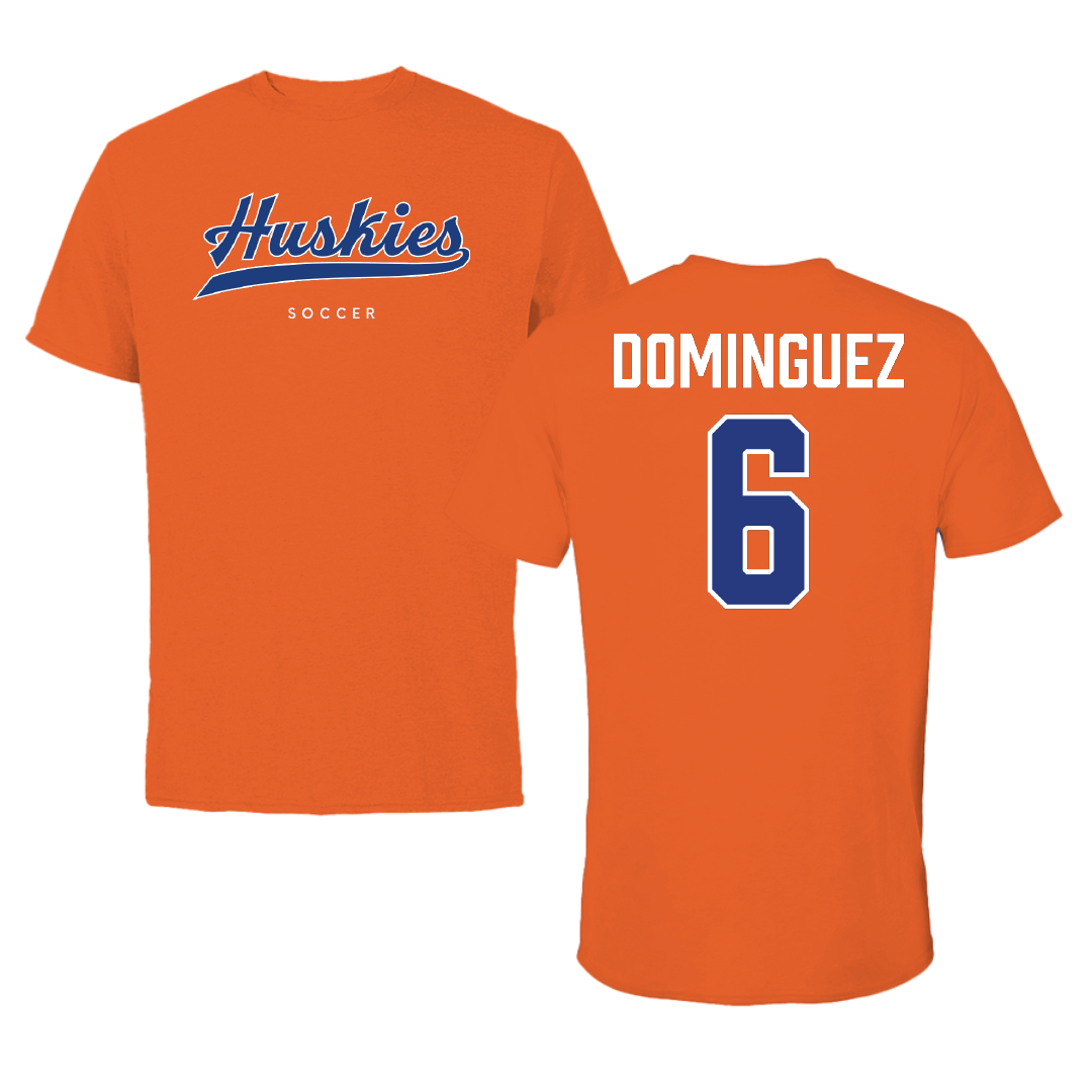 Houston Christian University Soccer Orange Performance Tee - #6 Zylee Dominguez