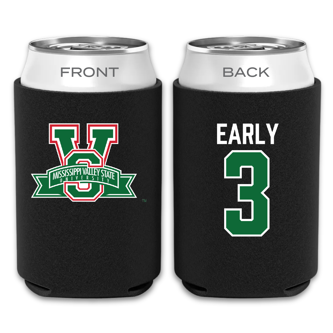 Mississippi Valley State University Baseball Black Can Cooler - #3 Tom Early