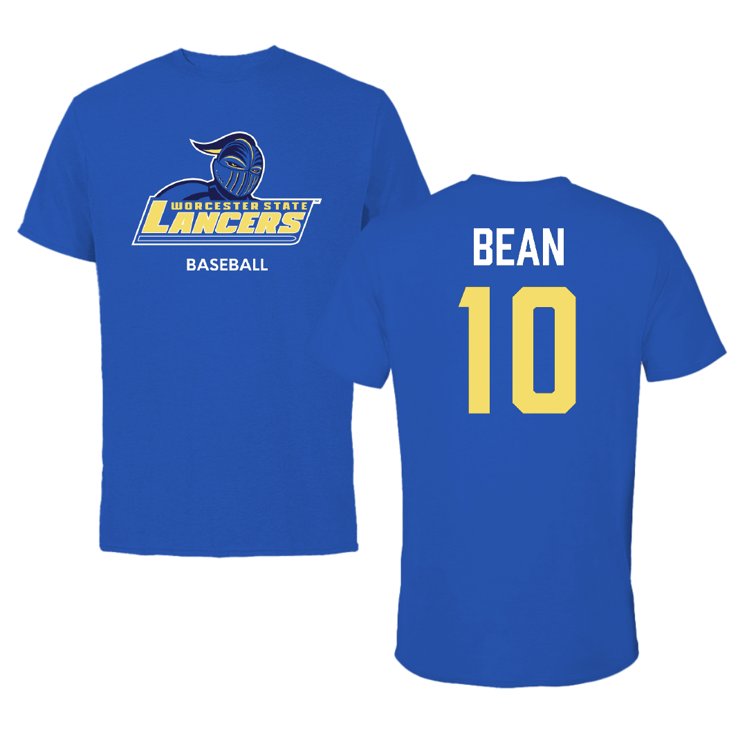 Worcester State University Baseball Blue Performance Tee - #10 Mike Bean