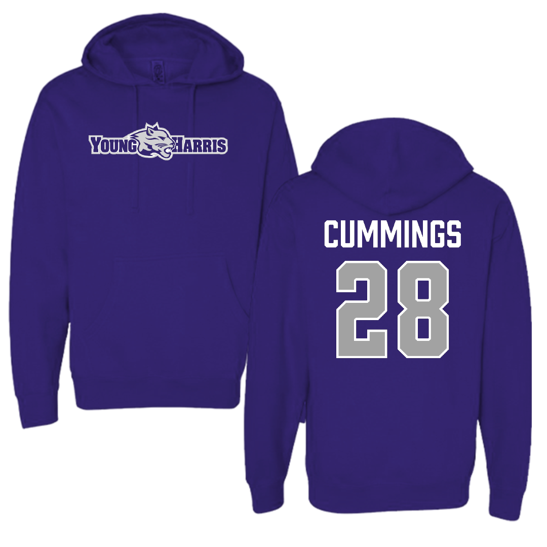 Young Harris College Softball Purple Hoodie - #28 Haley Cummings