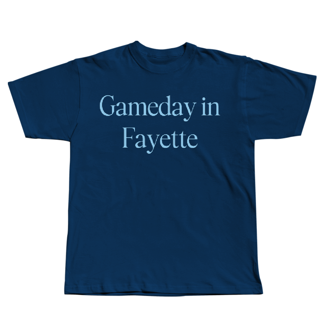 Upper Iowa University Football Navy Gameday Tee - #43 Owen Maas