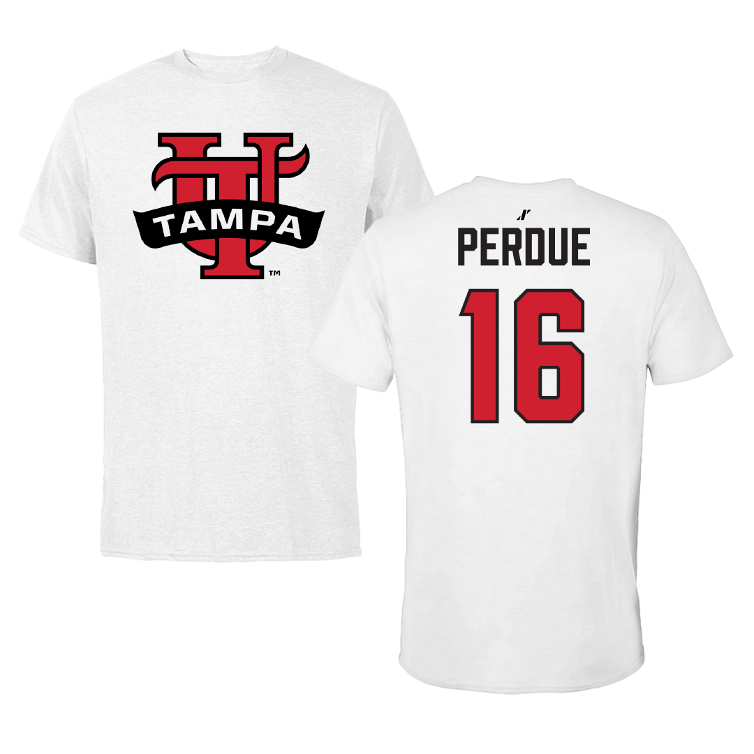 University of Tampa Volleyball (W) White Tee - #16 Laney Perdue