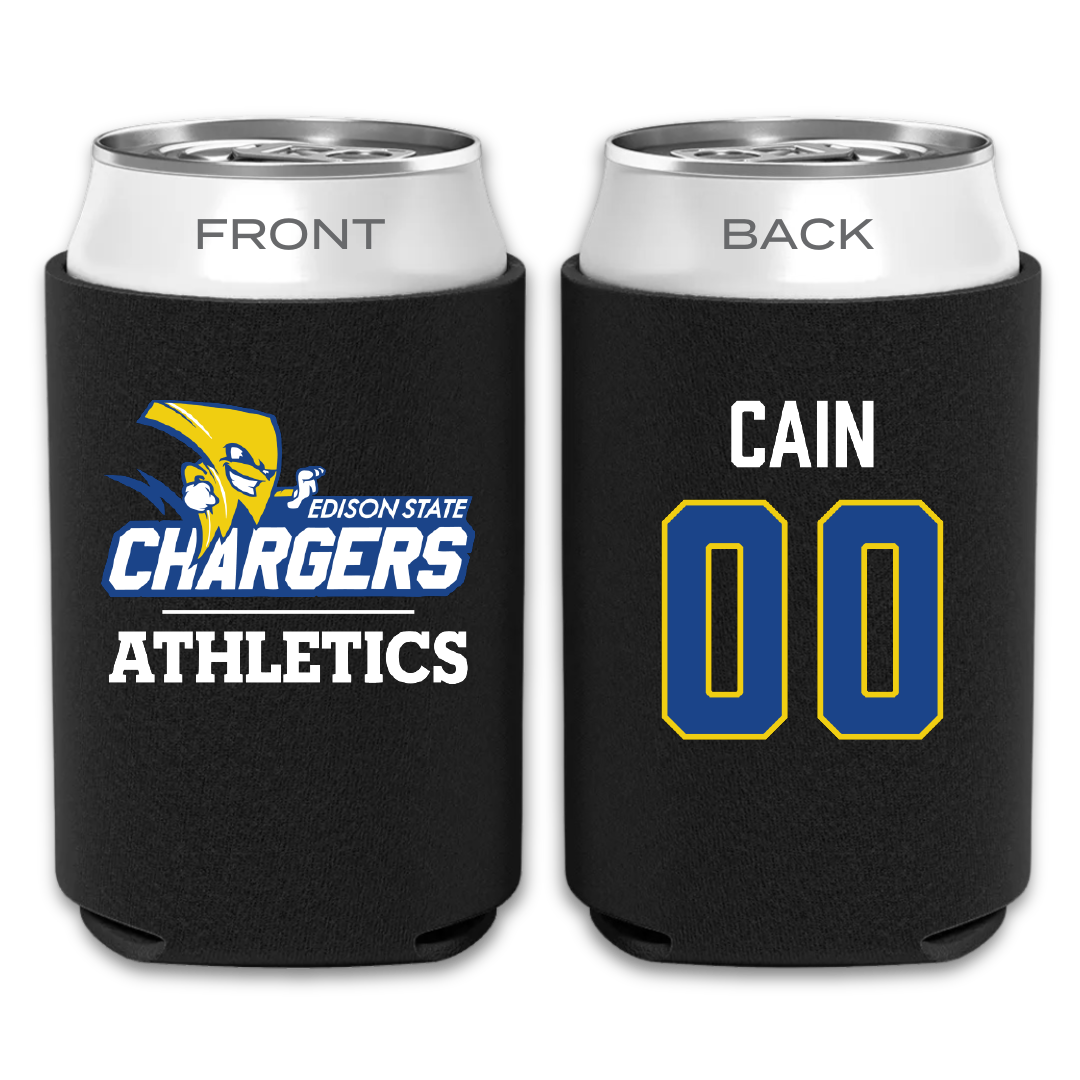 Edison State Community College Softball Black Can Cooler - #00 Jalyn Cain