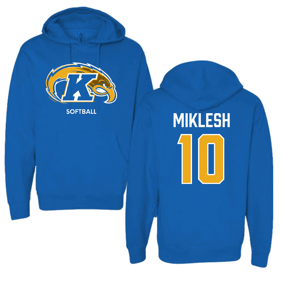Kent State University Softball Blue Hoodie - #10 Maddy Miklesh
