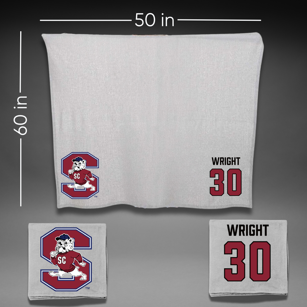 South Carolina State University Basketball (M) Gray Blanket - #30 Rayniel Wright