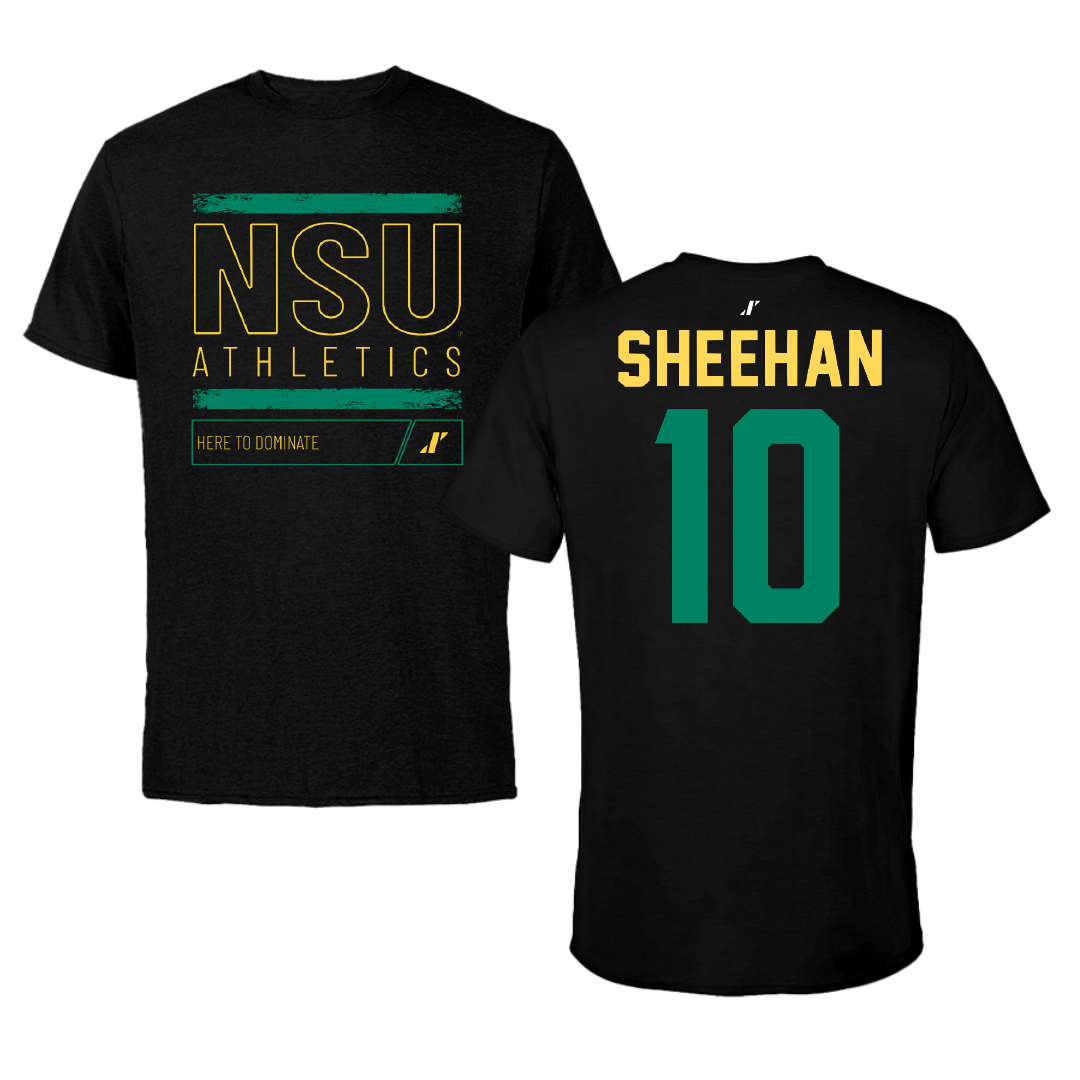 Norfolk State University Softball Black Dominate Performance Tee - #10 Lauren Sheehan