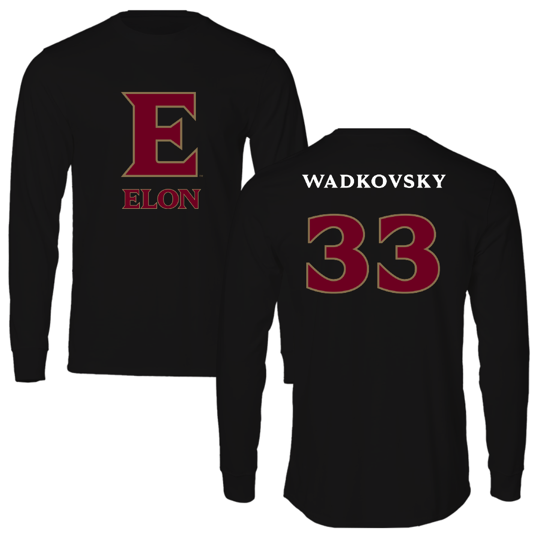 Elon University Basketball Black Long Sleeve - #33 Aly Wadkovsky