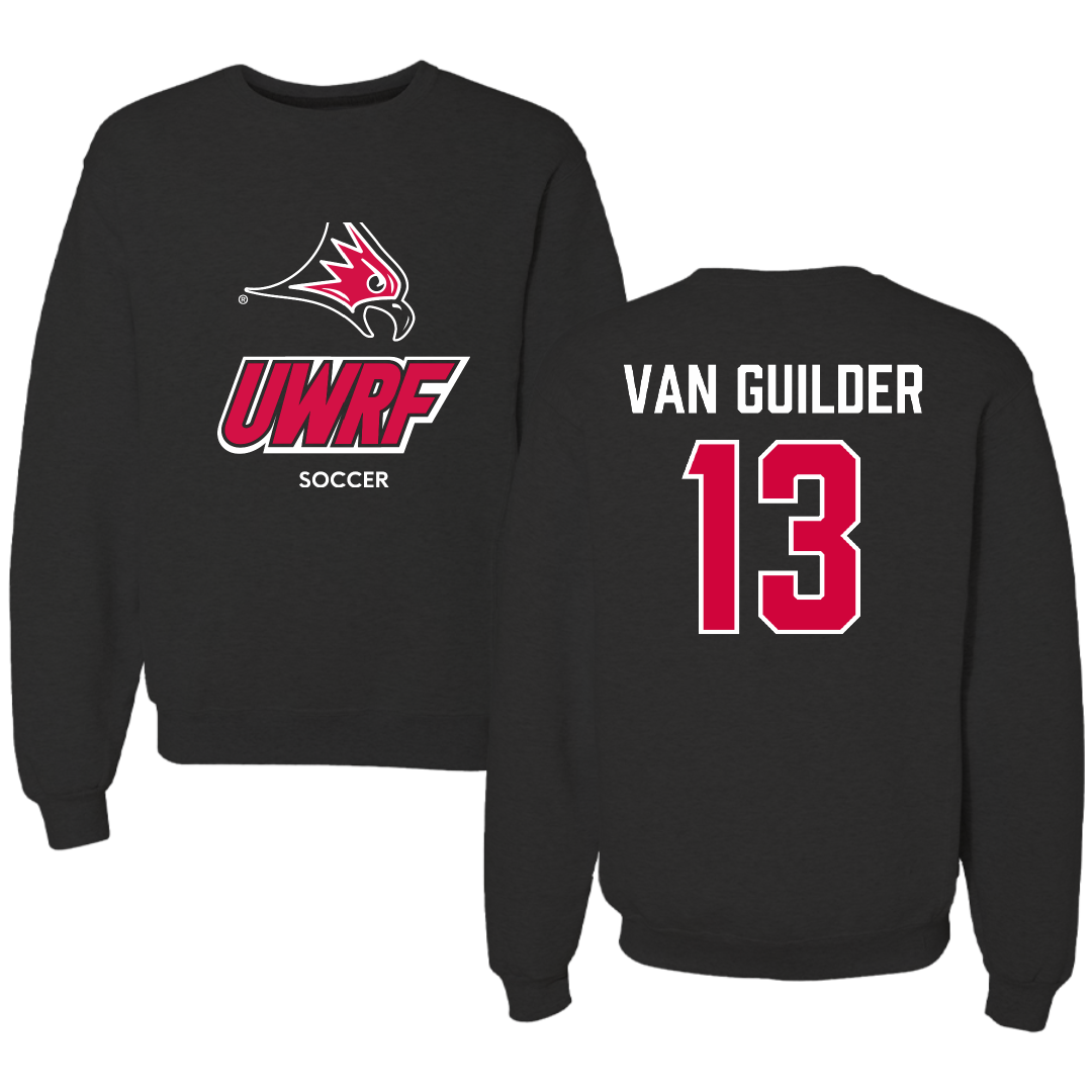 University of Wisconsin-River Falls Soccer (W) Black Crewneck - #13 Greta Van Guilder