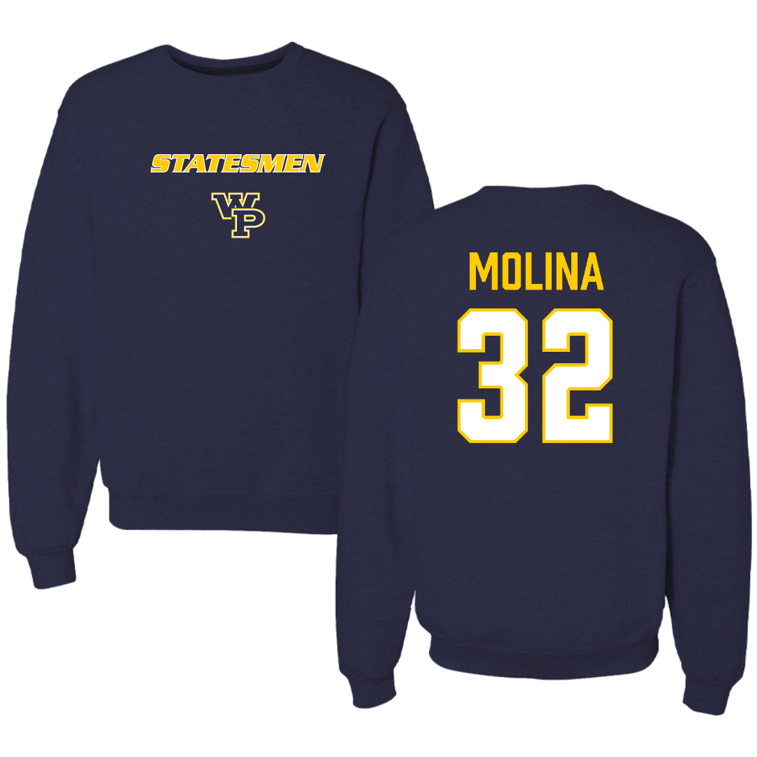 William Penn University Soccer (M) Navy Crewneck - #32 Jonah Molina