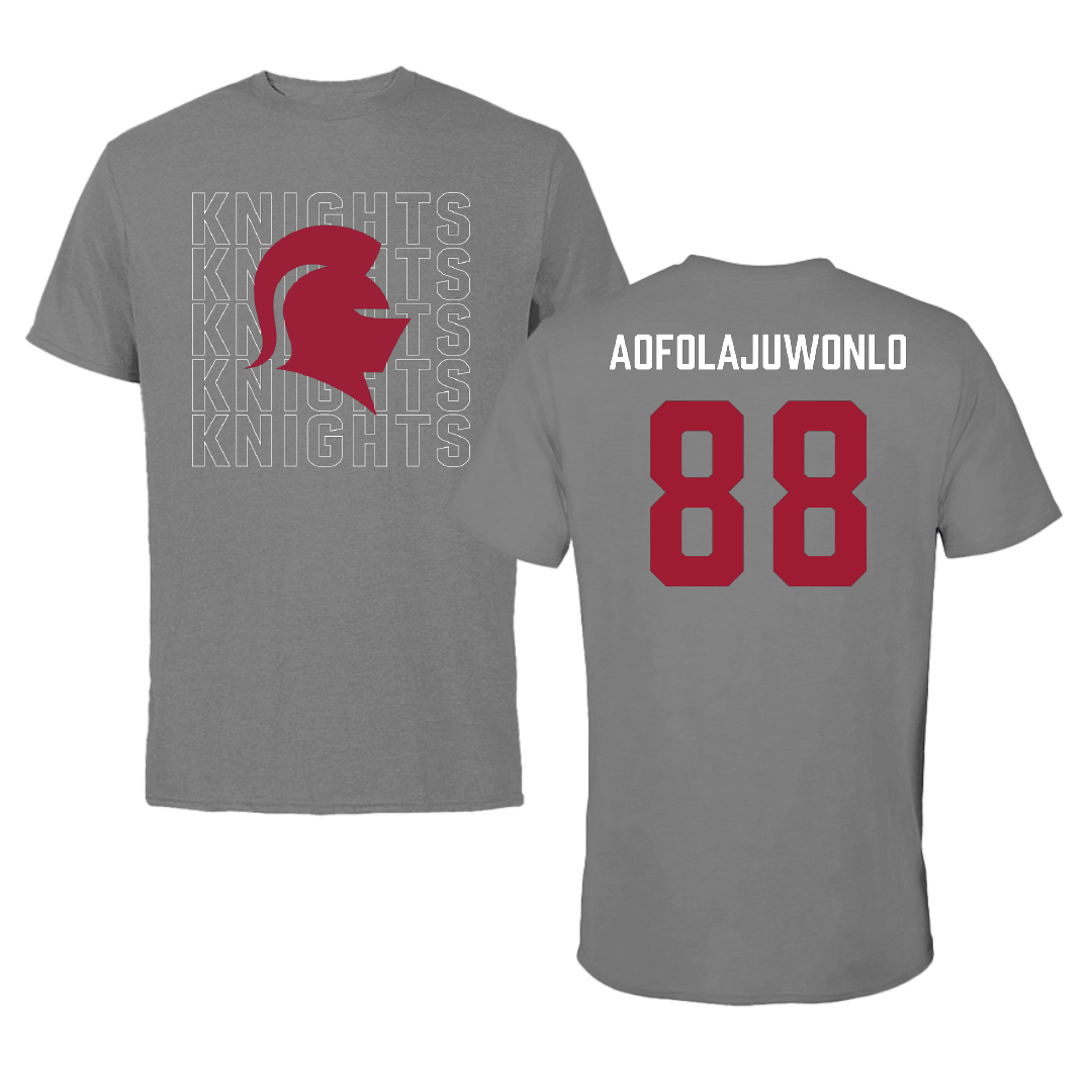Southern Virginia University Football Dark Gray Tee - #88 Gabriel Aofolajuwonlo