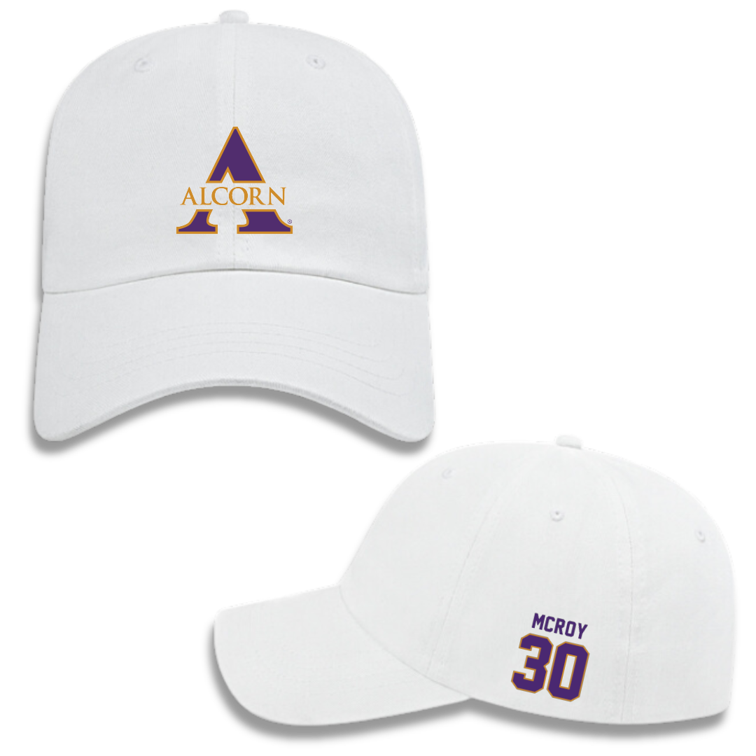 Alcorn State University Football White Hat - #30 Jaylen Mcroy