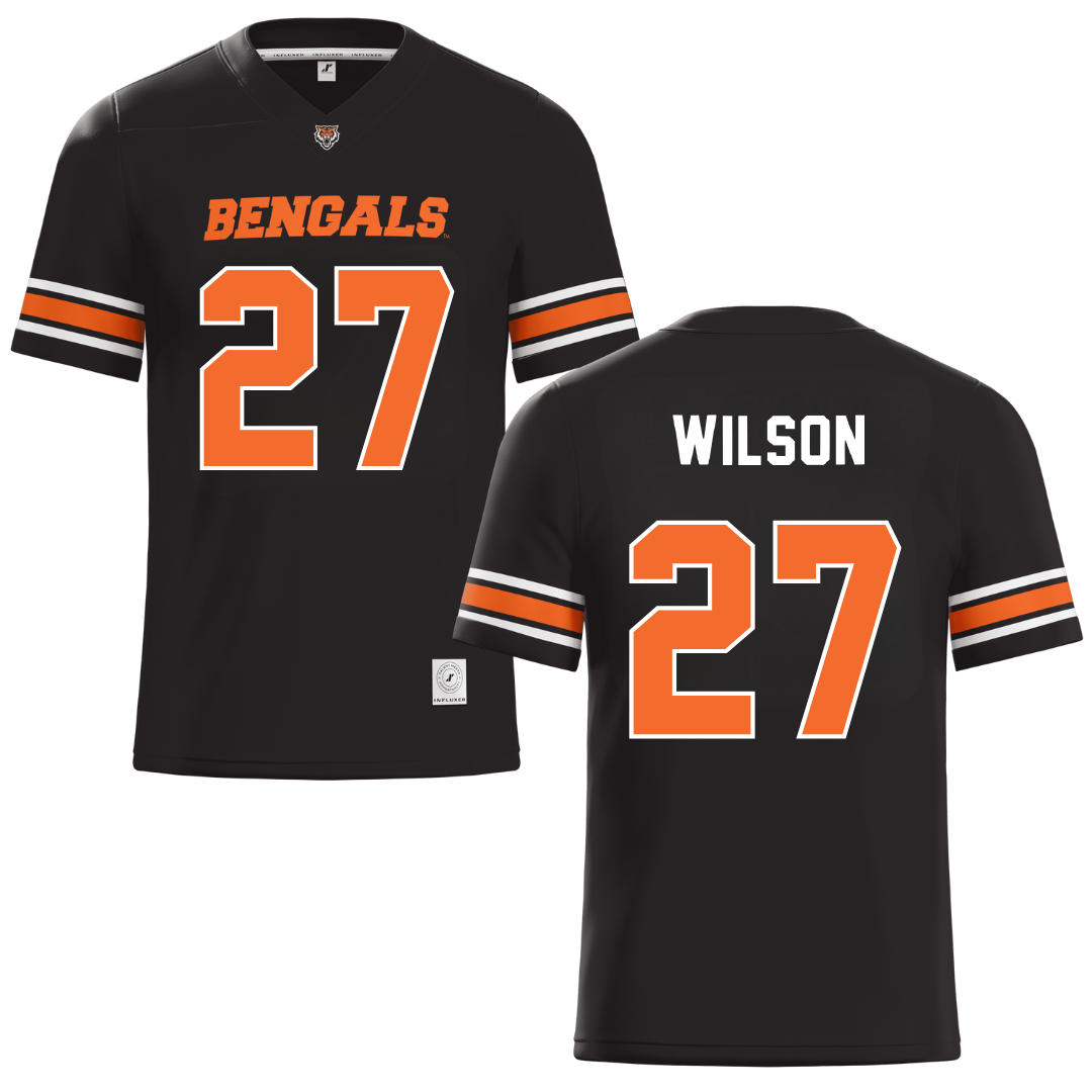 Idaho State University Black Football Jersey - #27 Jaylin Wilson