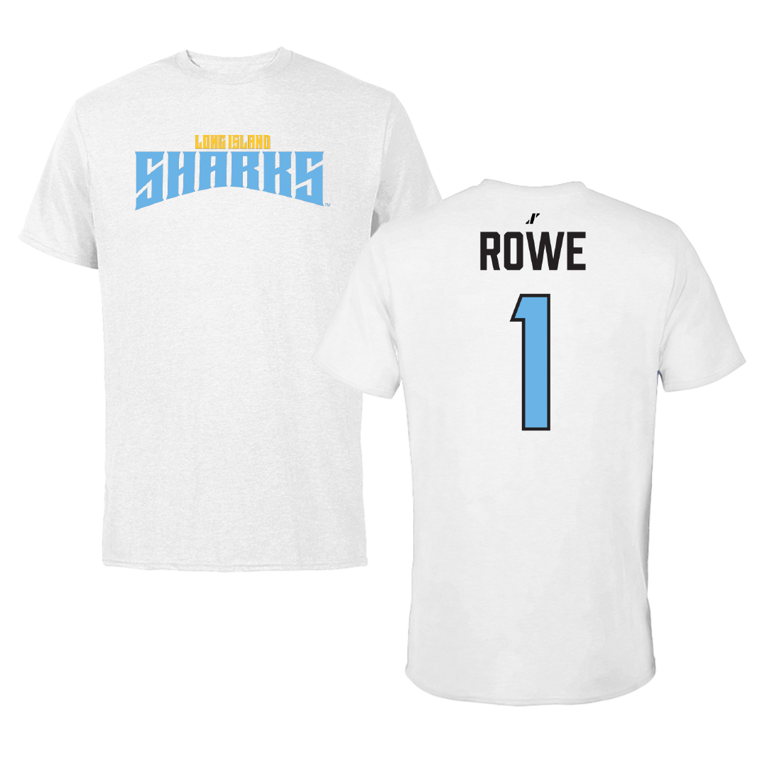 Long Island University Football White Classic Tee - #1 Michael Rowe