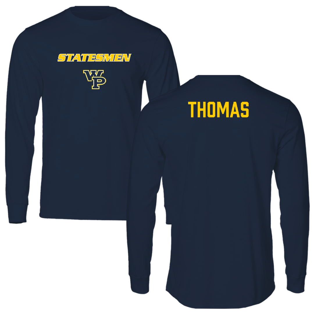 William Penn University Bowling (M) Navy Performance Long Sleeve - Tristan Thomas