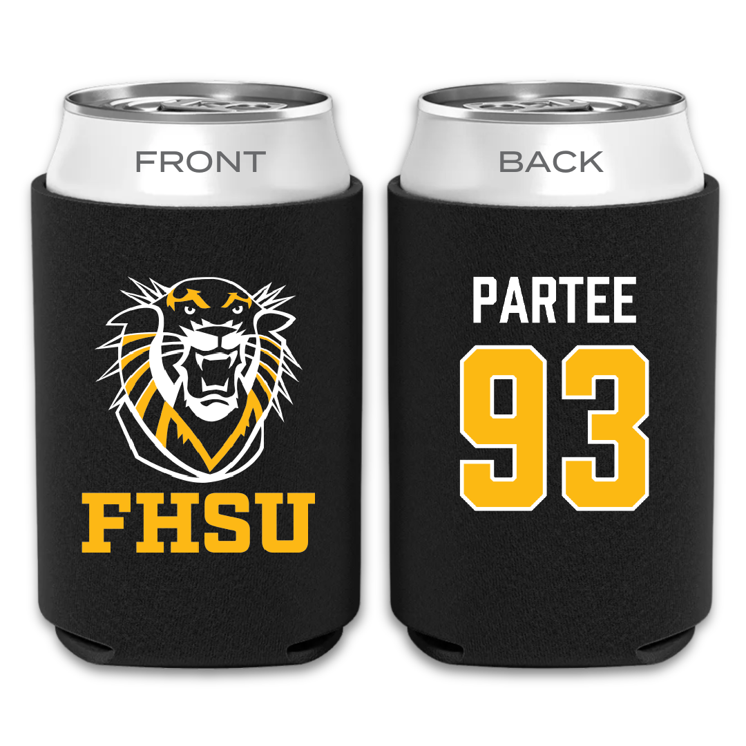 Fort Hays State University Football Black Can Cooler - #93 Taderian Partee