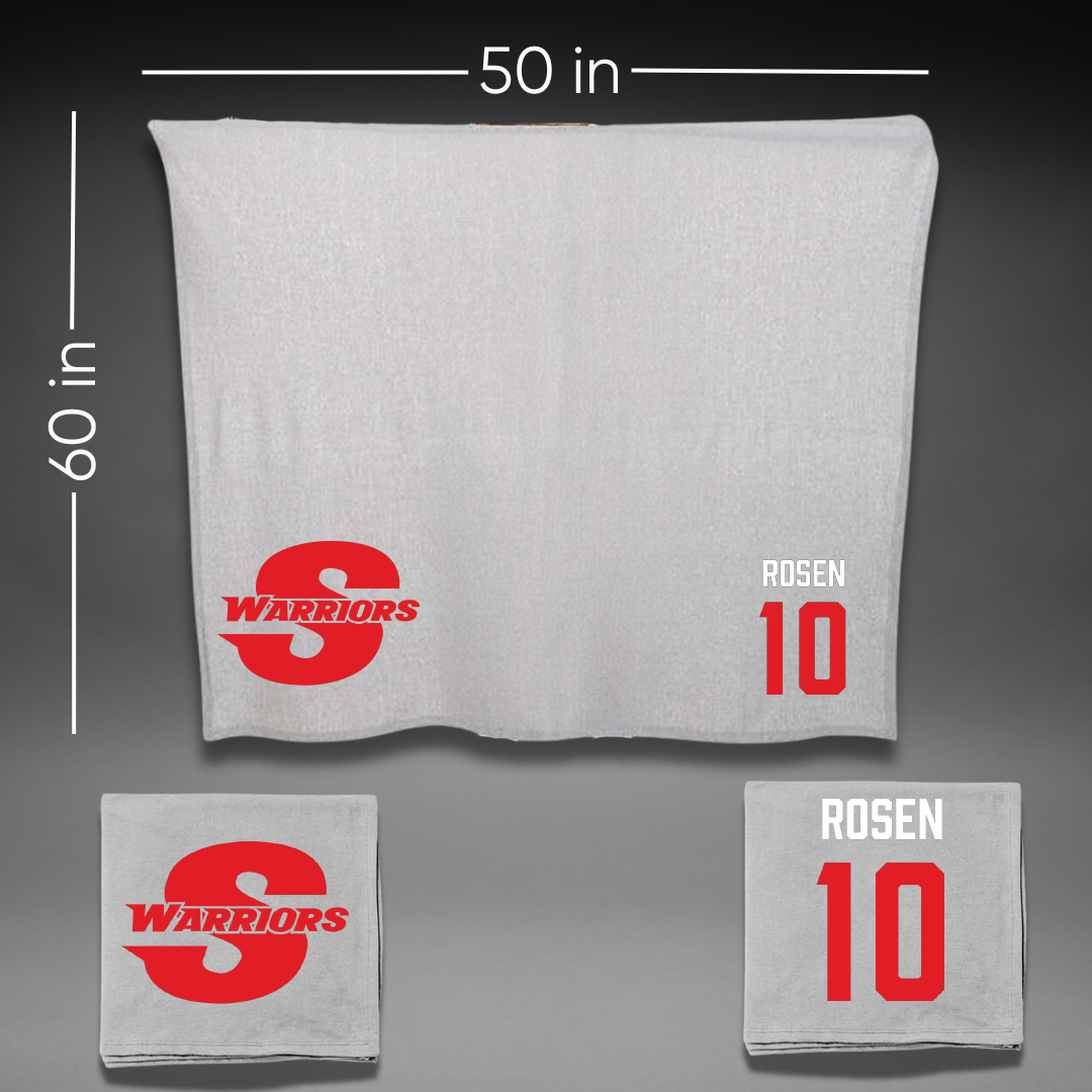 Stanislaus State Baseball Gray Blanket - #10 Cameron Rosen
