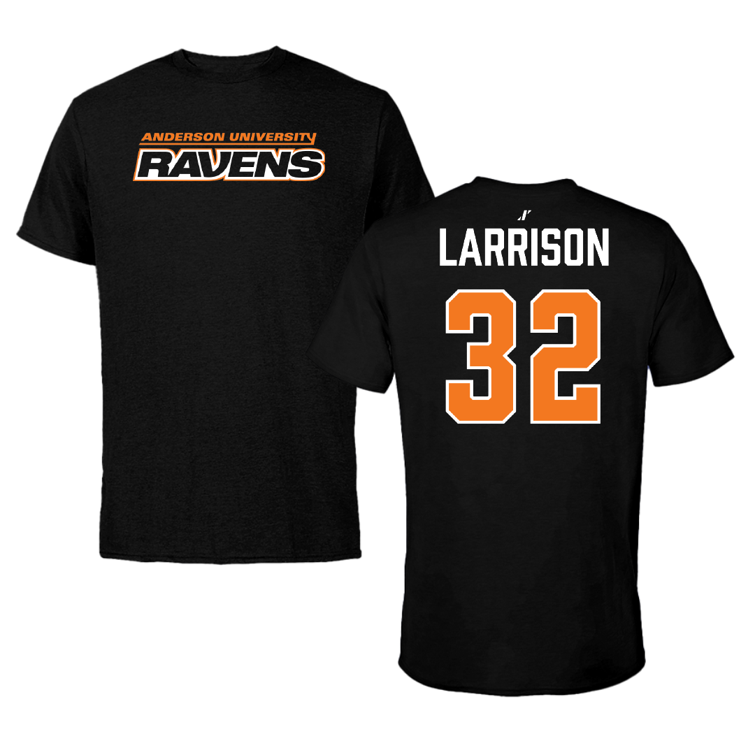 Anderson University (Indiana) Basketball Black Tee - #32 Bella Larrison