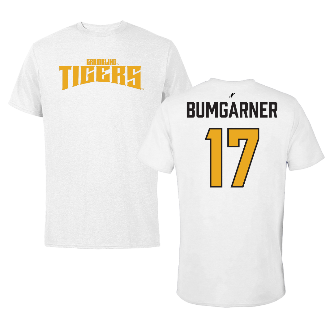 Grambling State University Soccer (W) White Classic Performance Tee - #17 Mariyah Bumgarner
