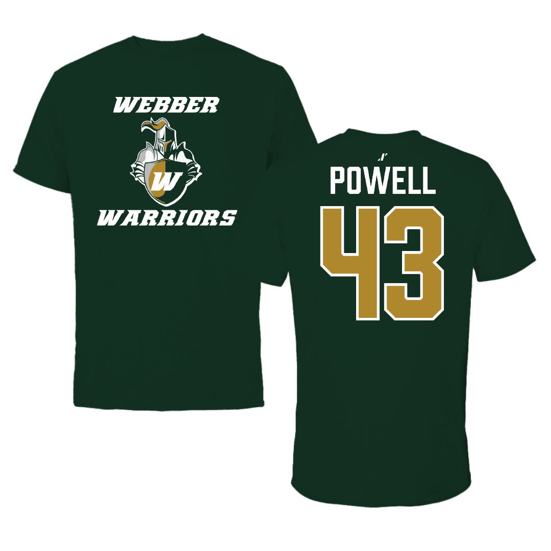 Webber International University Softball Forest Green Tee - #43 Caidyn Powell
