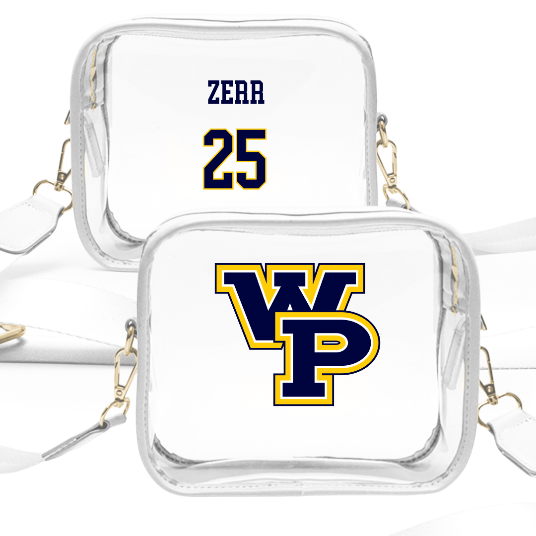 William Penn University Volleyball (M) White Clear Stadium Bag - #25 Bryson Zerr