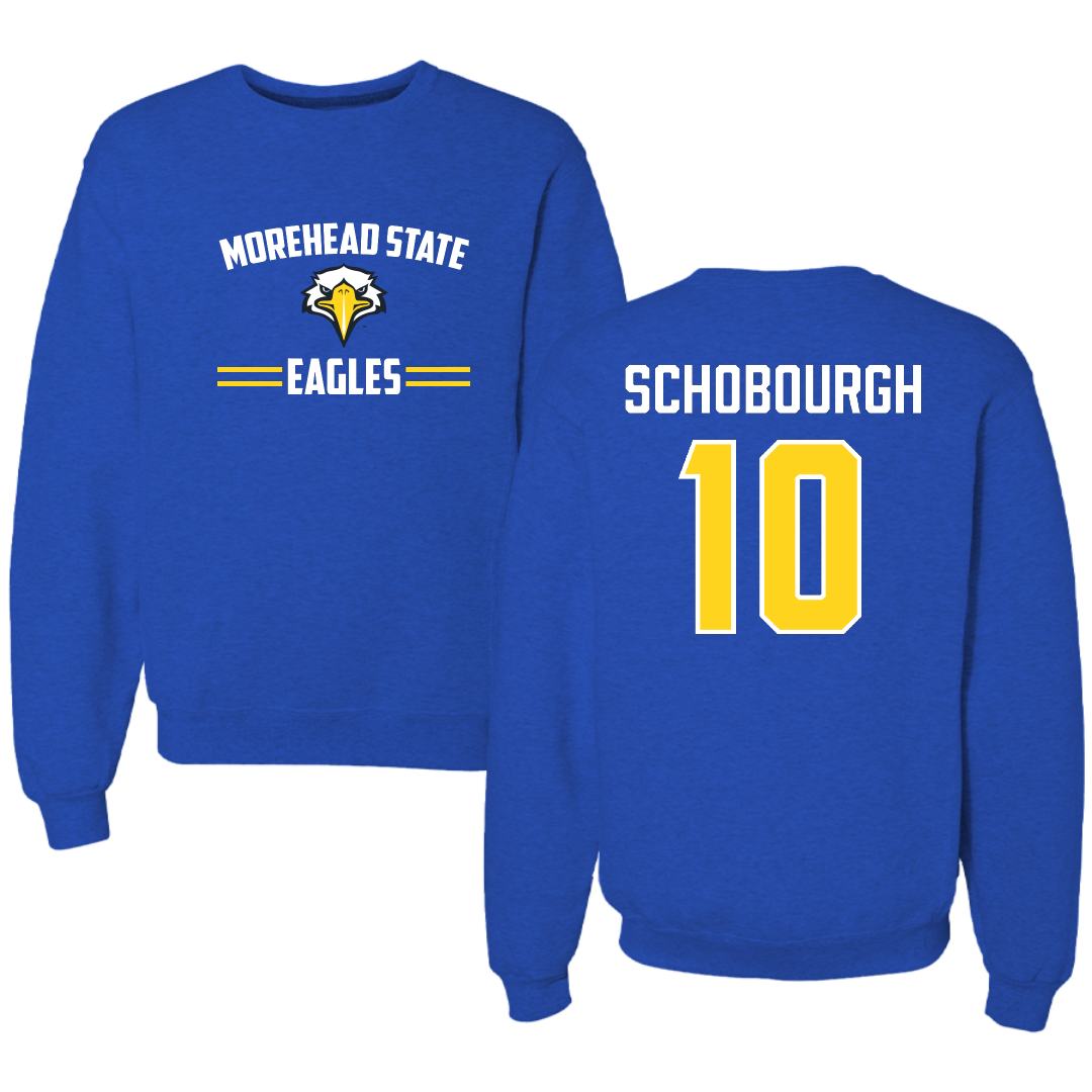 Morehead State University Football Blue General Crewneck - #10 Dillon Schobourgh