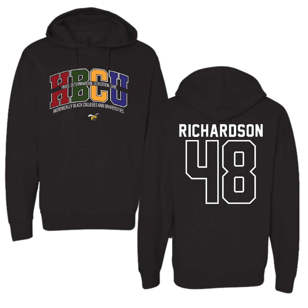 Alabama State University Football Black HBCU Hoodie - #48 Myles Richardson