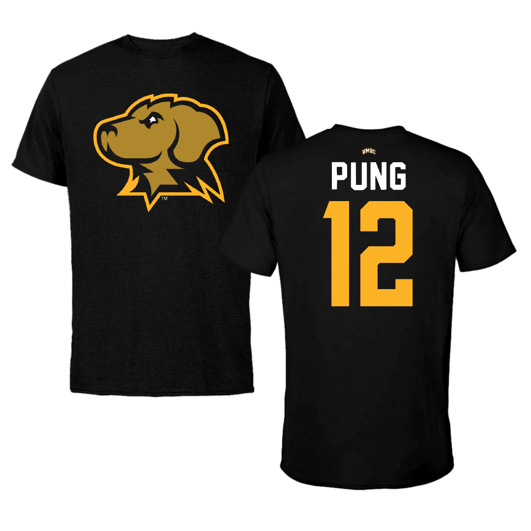University of Maryland Baltimore County Lacrosse Black Performance Tee - #12 Casey Pung