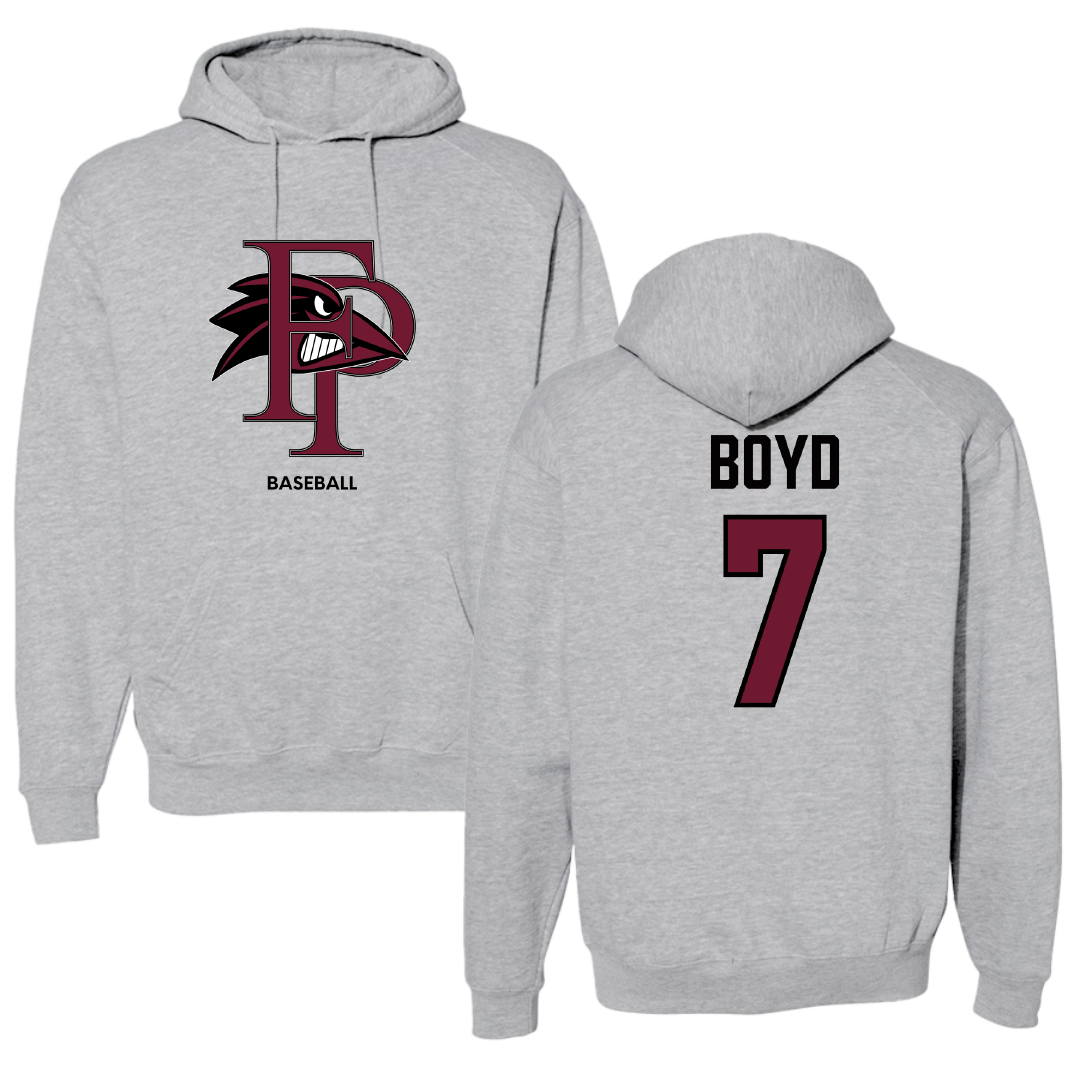 Franklin Pierce University Baseball Sport Gray Hoodie - #7 Curt Boyd