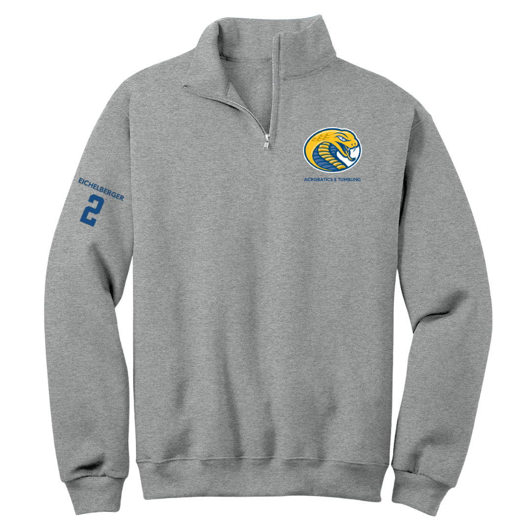 Coker University Acrobatics & Tumbling Sport Gray Quarter-Zip - #2 Anaya Eichelberger