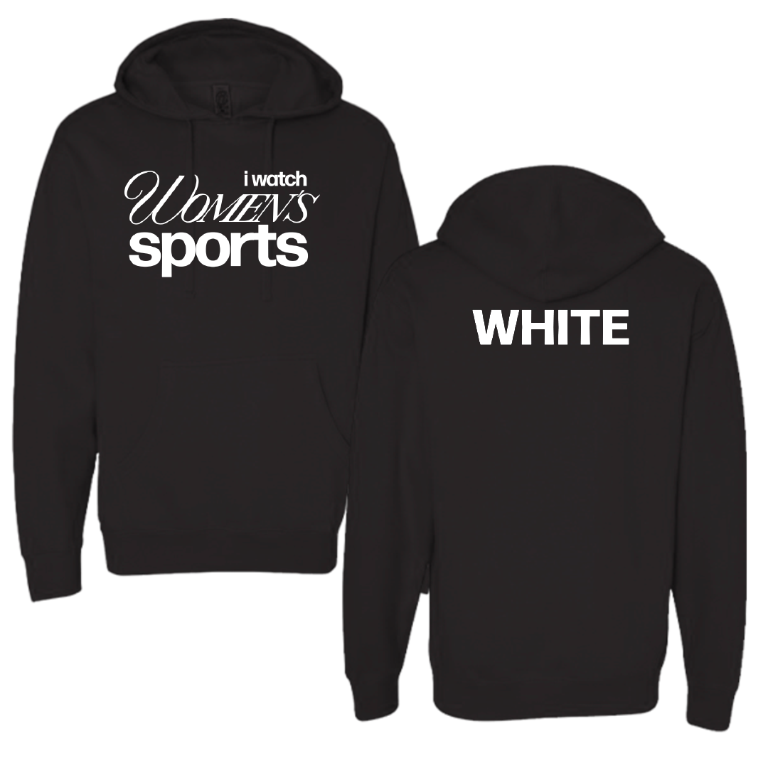 Quincy University Wrestling (W) Black WHM Hoodie - Trinity White