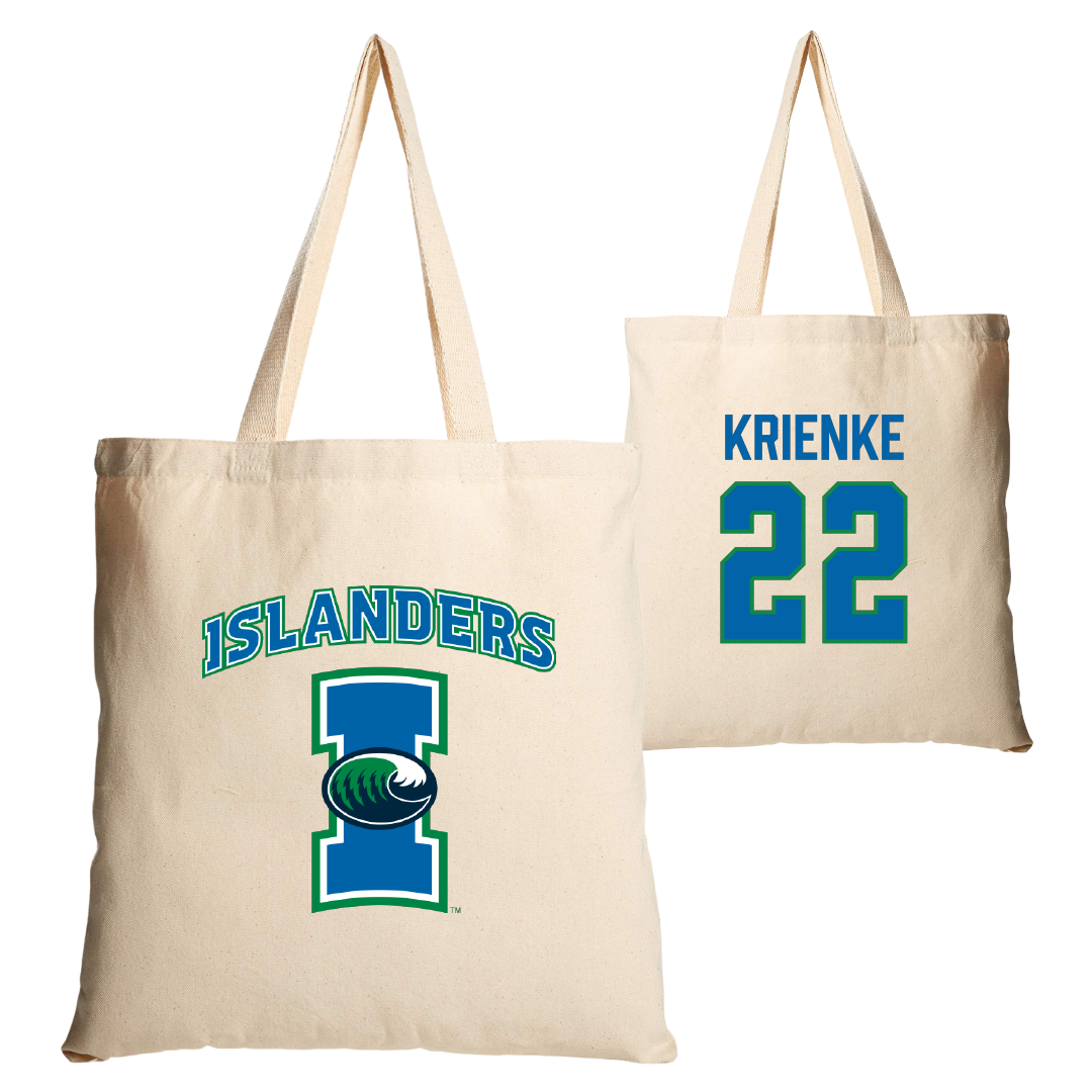 Texas A&M University-Corpus Christi Volleyball Tan Canvas Tote Bag - #22 Katelyn Krienke