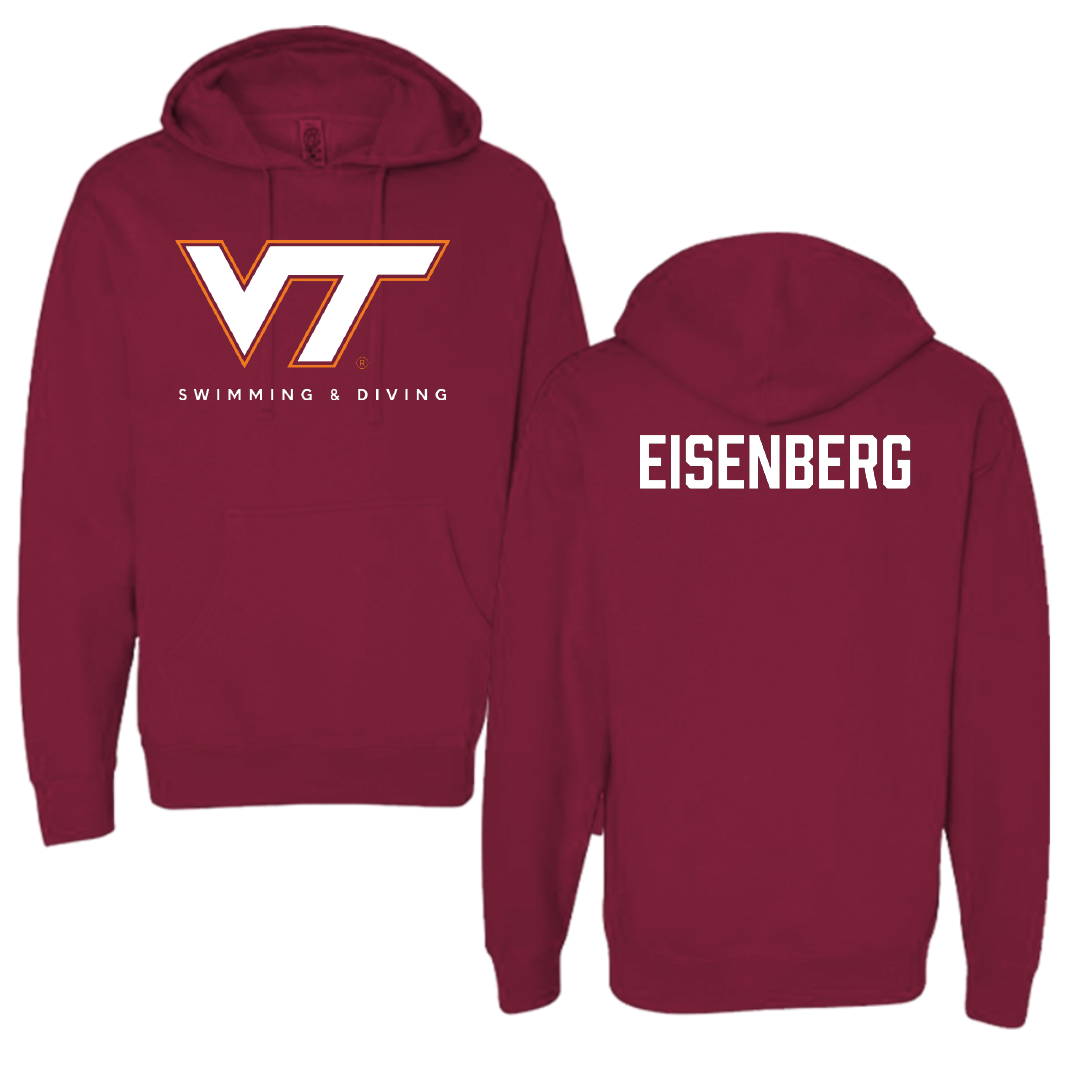 Virginia Tech Swimming & Diving Maroon Hoodie - Michayla Eisenberg