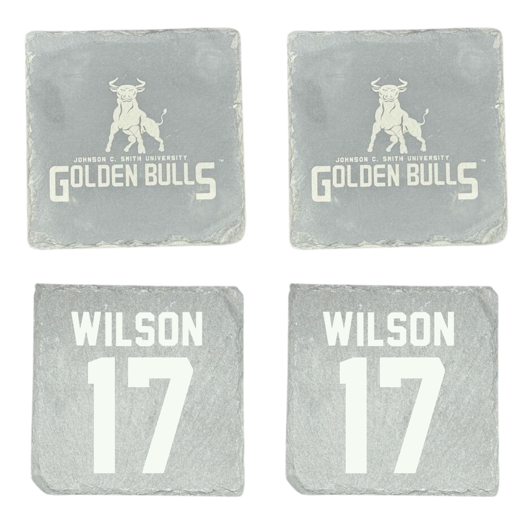 Johnson C. Smith University Football Stone Coaster (4 Pack)  - #17 Elijah Wilson