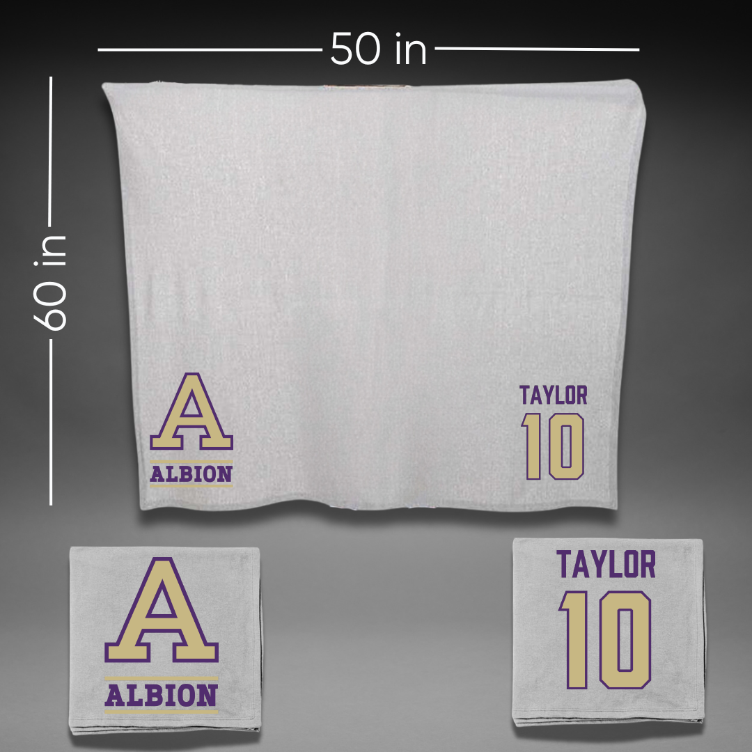 Albion College Soccer (M) Gray Blanket - #10 Cadence Taylor