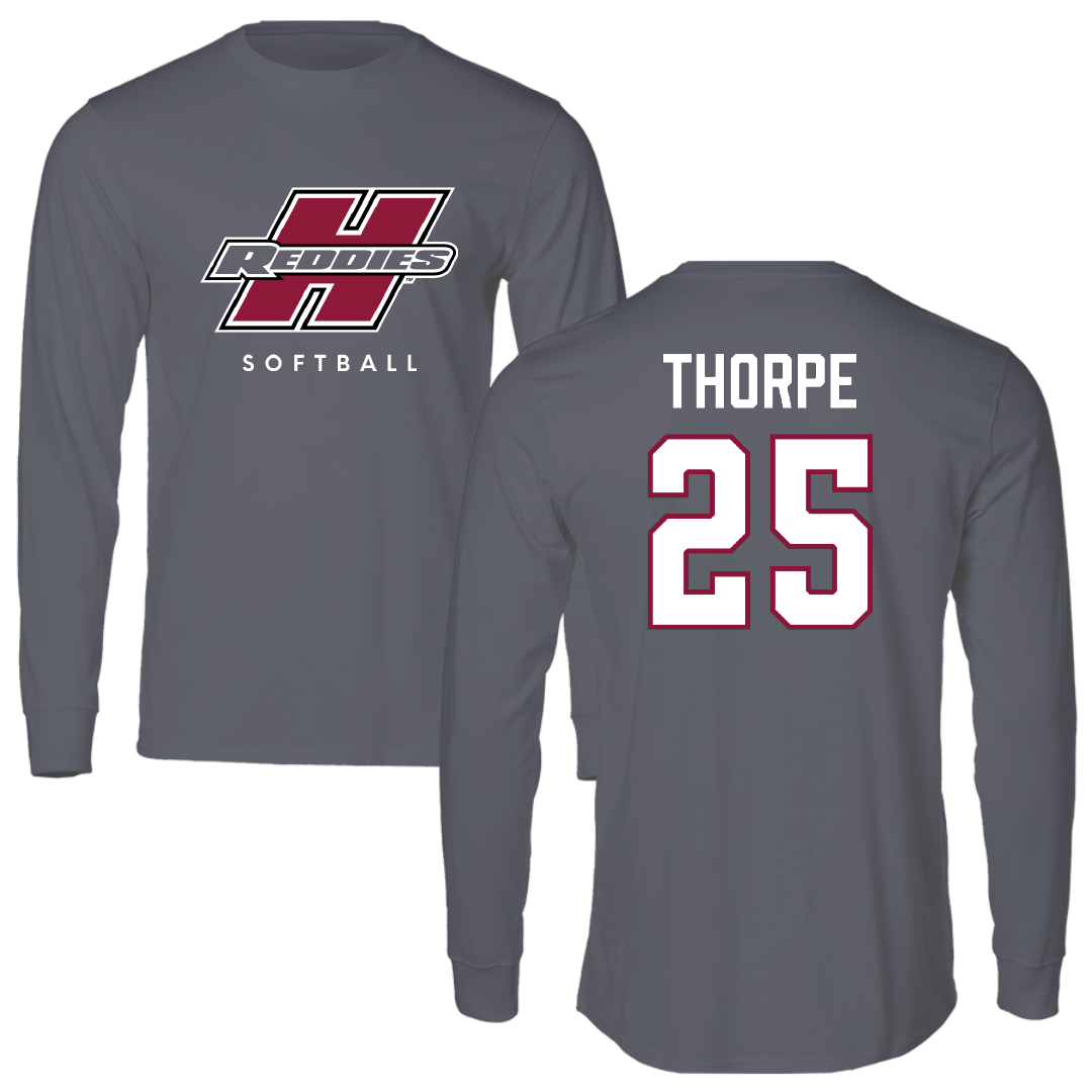 Henderson State University Softball Gray Long Sleeve - #25 Addie Thorpe