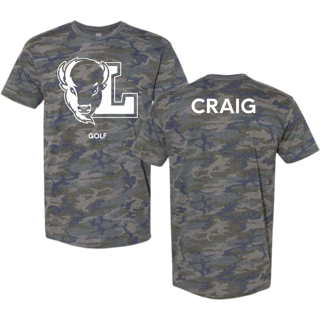 Lipscomb University Golf (W) Vintage Camo Tee - Bridget Craig