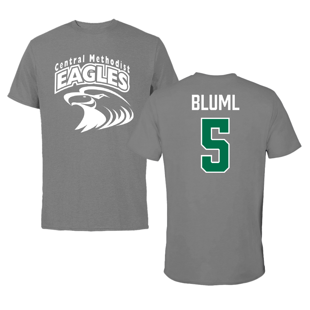 Central Methodist University Baseball Dark Gray Tee - #5 Clayton Bluml