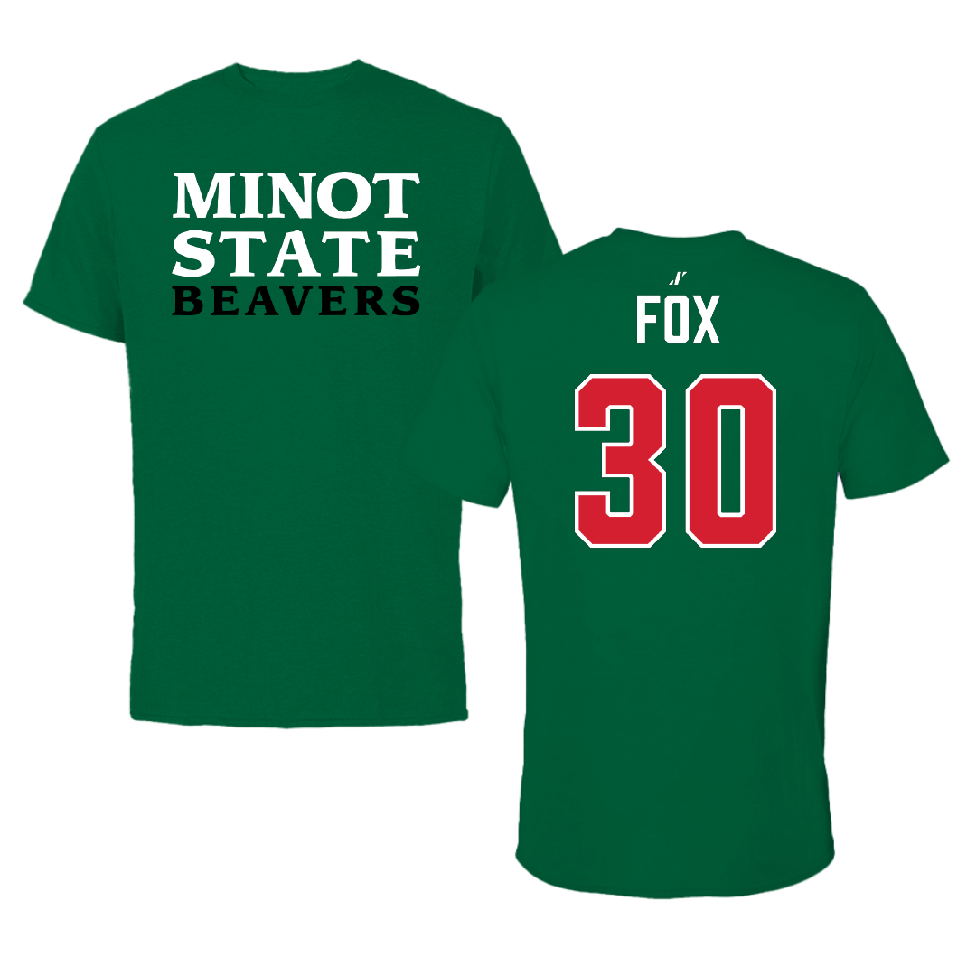 Minot State University Football Green Tee - #30 Jaden Fox
