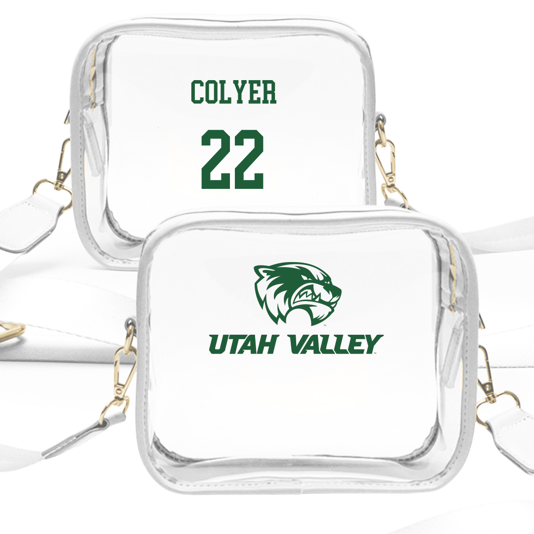 Utah Valley University Baseball White Clear Stadium Bag - #22 CJ Colyer