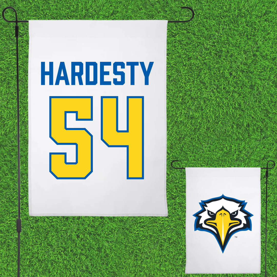 Morehead State University Football White Garden Flag - #54 KJ Hardesty