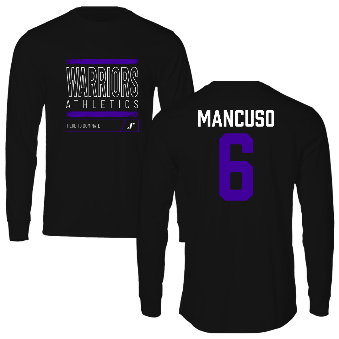 Winona State University Softball Black Dominate Long Sleeve - #6 Tiegan Mancuso