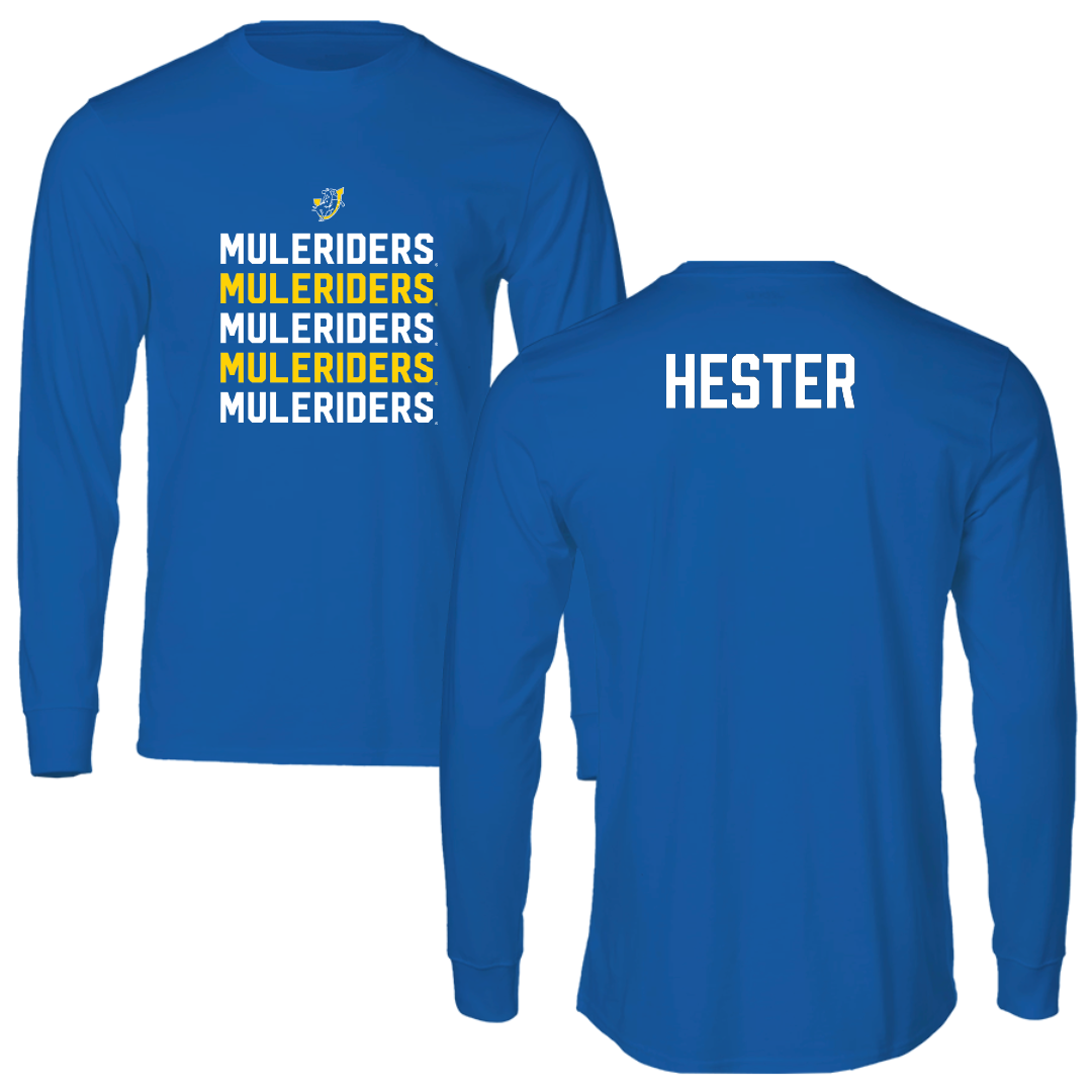 Southern Arkansas University Golf Blue General Performance Long Sleeve - Emma Hester