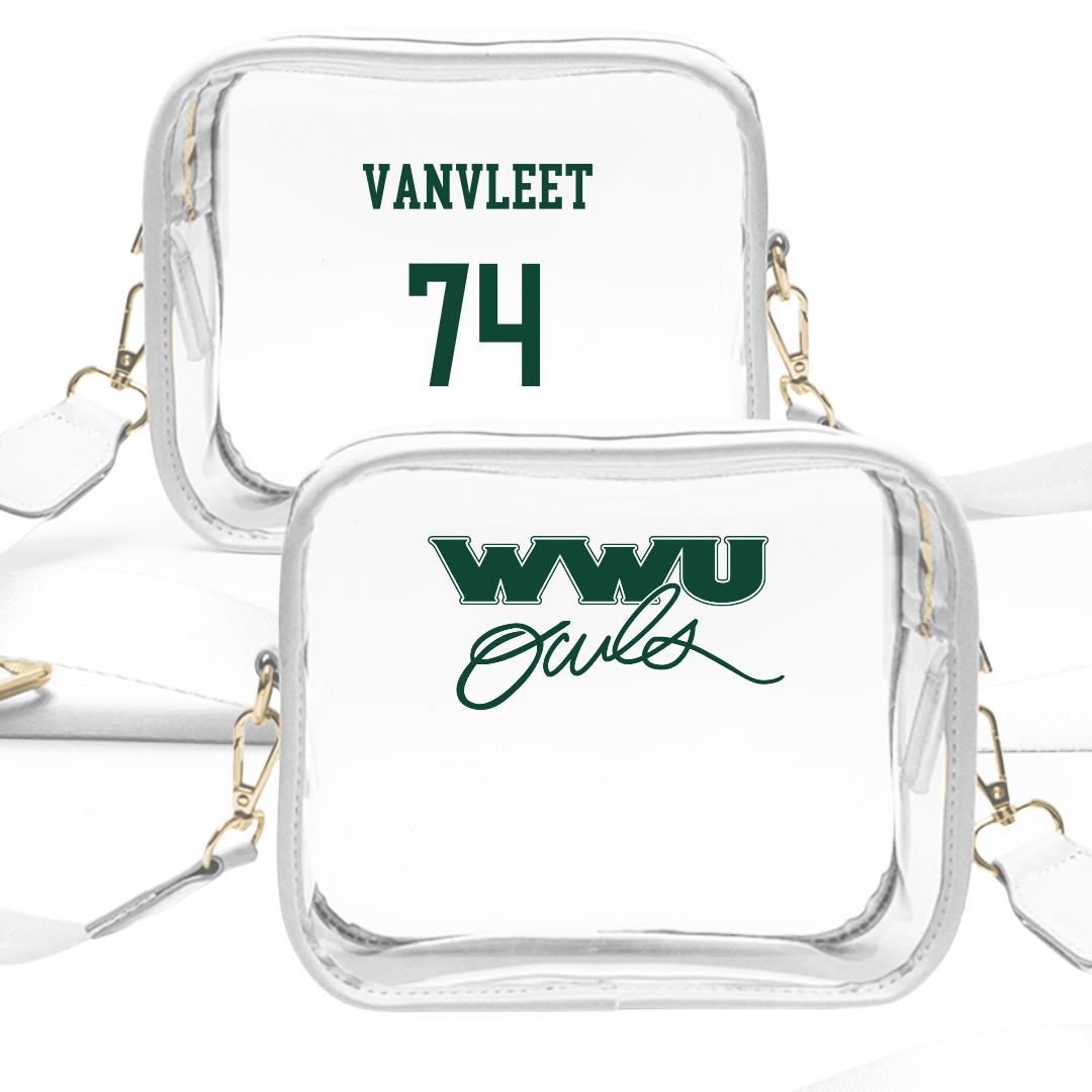 William Woods University Football White Clear Stadium Bag - #74 Kyle VanVleet