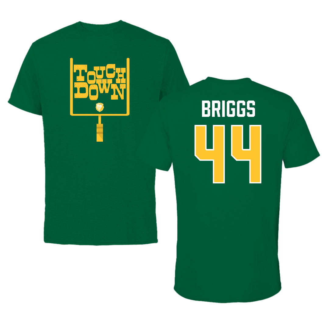 Southeastern Louisiana University Football Green Touchdown Tee - #44 Connor Briggs