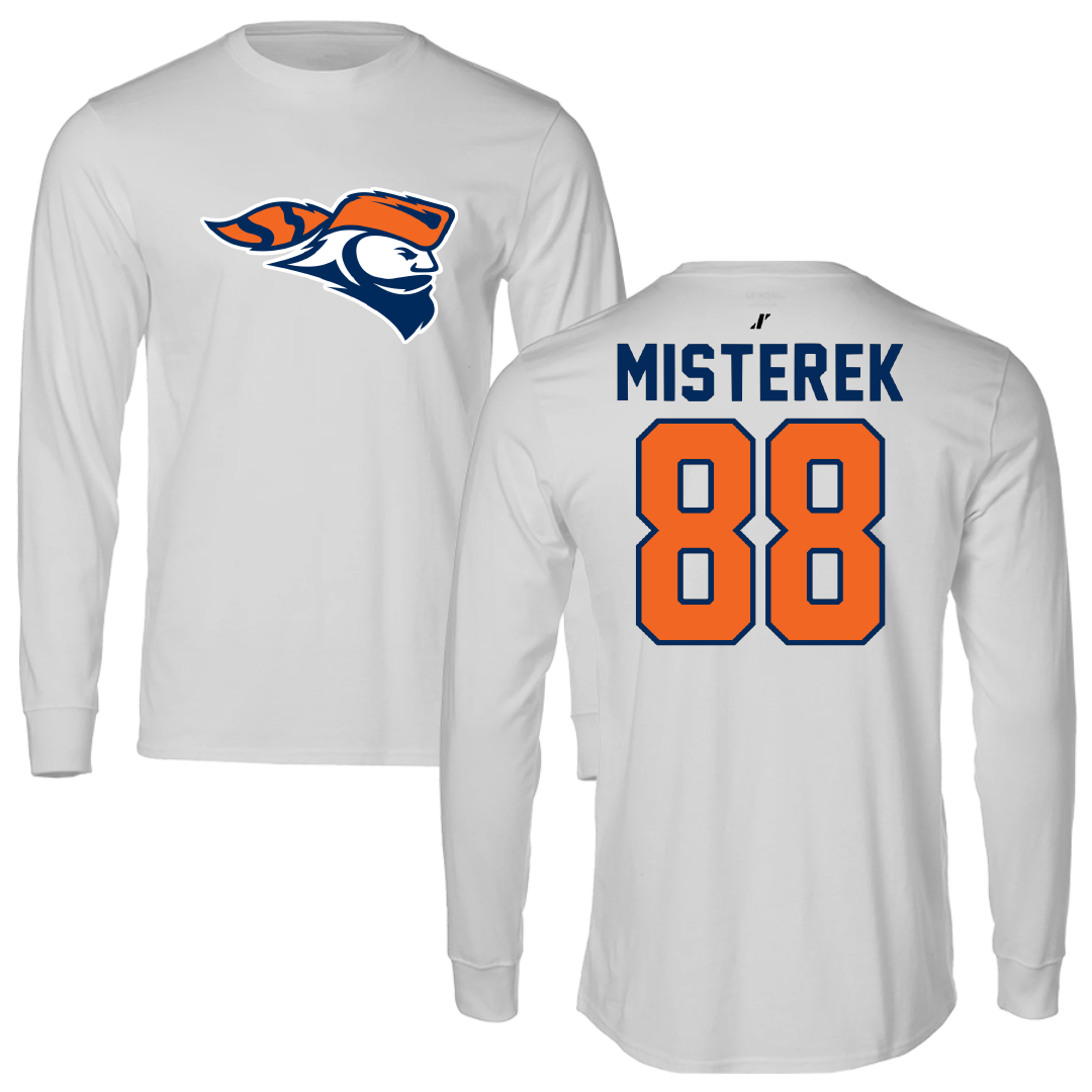 Carroll University Football Light Gray Performance Long Sleeve - #88 Ben Misterek