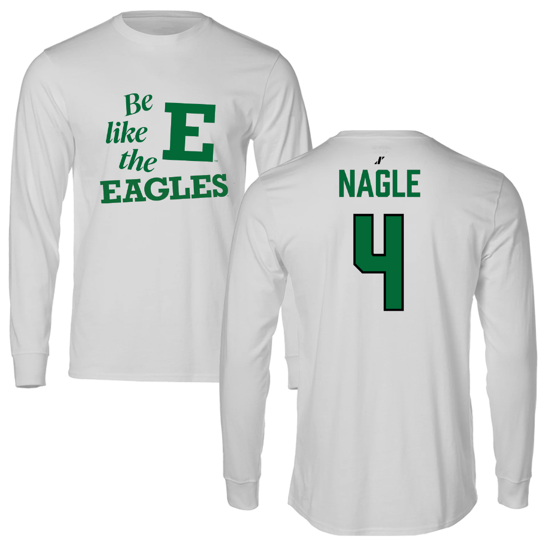 Eastern Michigan University Lacrosse (W) Light Gray Be Like Us Performance Long Sleeve - #4 Kendall Nagle
