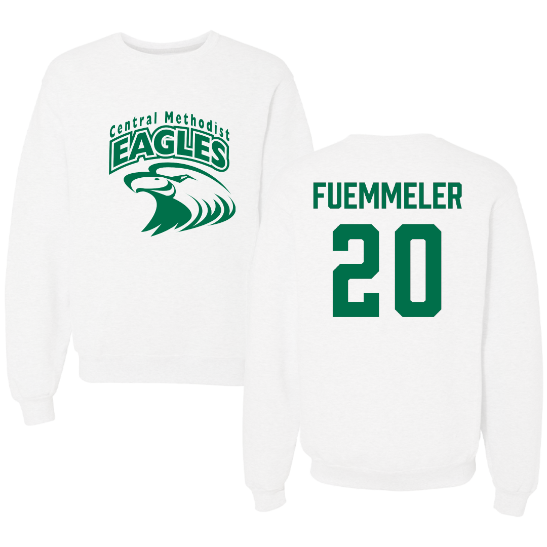 Central Methodist University Basketball White Crewneck - #20 Jordan Fuemmeler