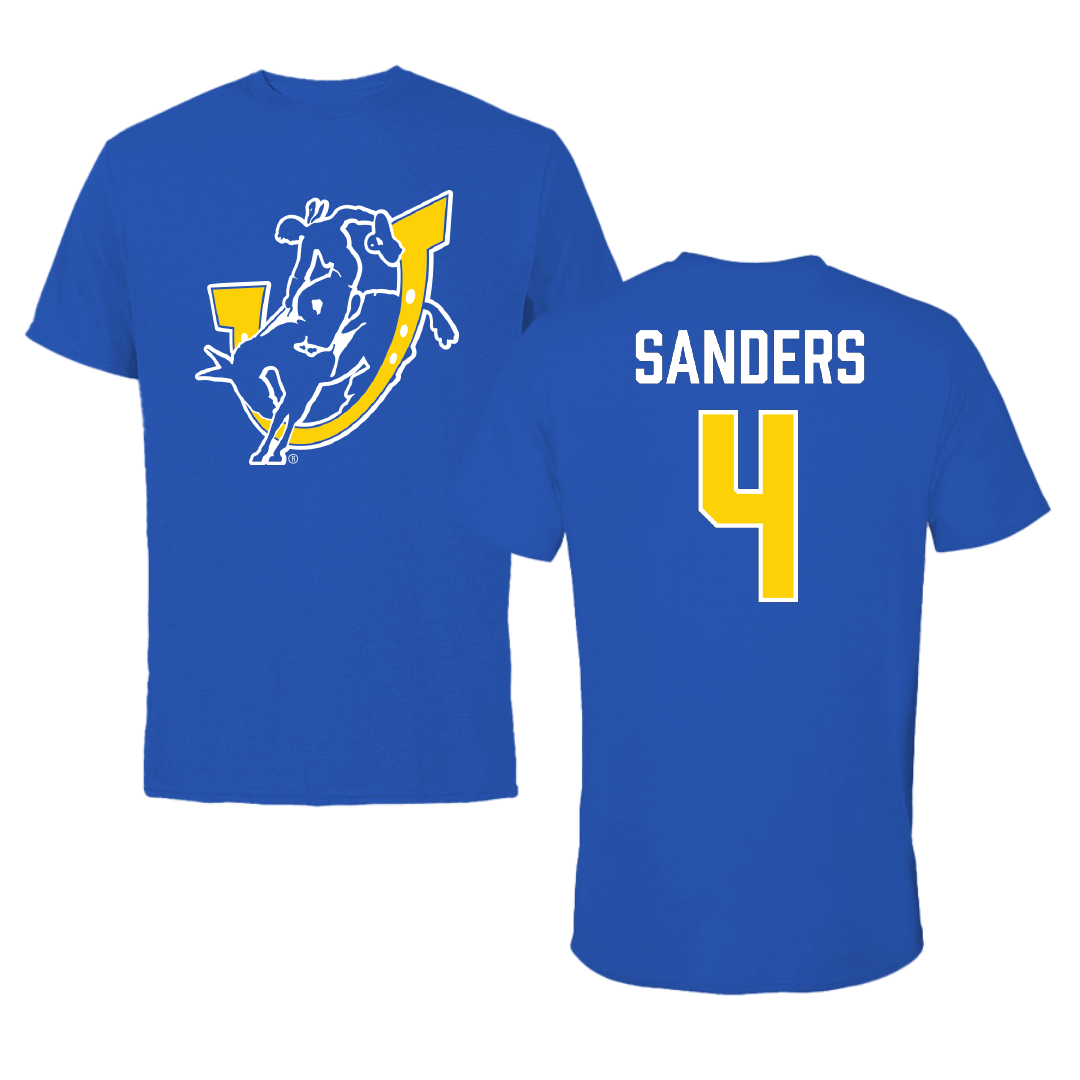 Southern Arkansas University Football Blue Performance Tee - #4 Cooper Sanders